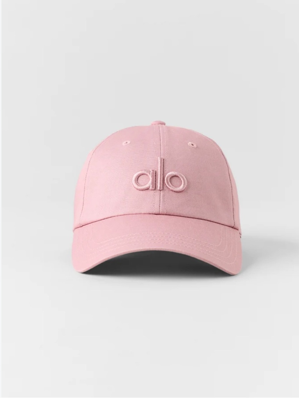 Alo  Pink Embroidered Logo Baseball Cap